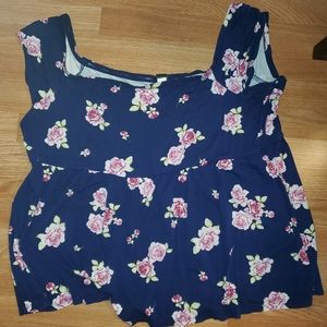 Torrid size 4 off shoulder peplum tee